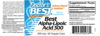 Doctor's Best Best Alpha-Lipoic Acid 300 - supplement
