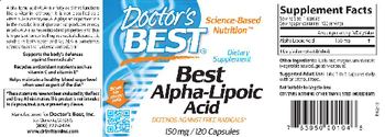 Doctor's Best Best Alpha-Lipoic Acid - supplement