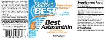 Doctor's Best Best Astaxanthin - supplement