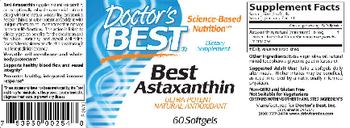 Doctor's Best Best Astaxanthin - supplement
