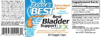 Doctor's Best Best Bladder Support Featuring Urox - supplement
