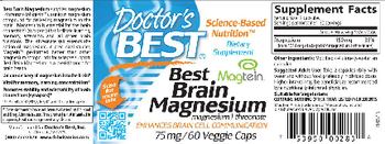Doctor's Best Best Brain Magnesium - supplement