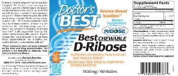 Doctor's Best Best Chewable D-Ribose - supplement