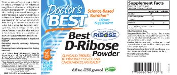 Doctor's Best Best D-Ribose Powder - supplement