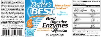 Doctor's Best Best Digestive Enzymes All Vegetarian - supplement
