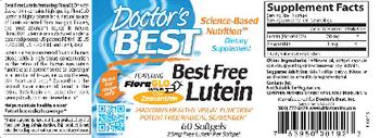 Doctor's Best Best Free Lutein Featuring FloraGLO Lutein with Zeaxanthin - supplement