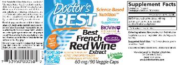 Doctor's Best Best French Red Wine Extract - supplement