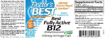 Doctor's Best Best Fully Active B12 (MethylCobalamin) - supplement