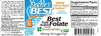 Doctor's Best Best Fully Active Folate - supplement