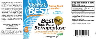 Doctor's Best Best High Potency Serrapeptase - supplement