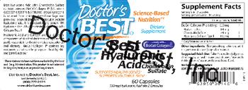 Doctor's Best Best Hyaluronic Acid with Chondroitin Sulfate - supplement