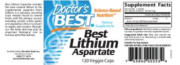 Doctor's Best Best Lithium Aspartate - supplement