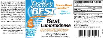 Doctor's Best Best Lumbrokinase - supplement