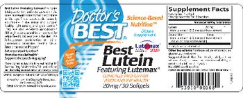 Doctor's Best Best Lutein 20 mg - supplement