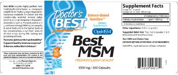 Doctor's Best Best MSM - supplement