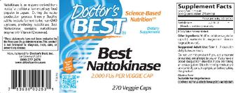 Doctor's Best Best Nattokinase - supplement