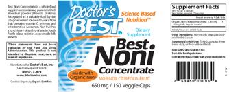 Doctor's Best Best Noni Concentrate 650 mg - supplement