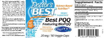 Doctor's Best Best PQQ Featuring BioPQQ 20 mg - supplement