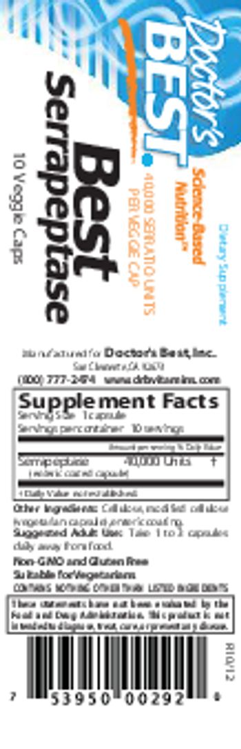 Doctor's Best Best Serrapeptase - supplement