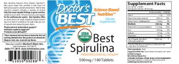 Doctor's Best Best Spirulina - supplement