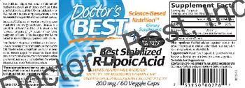 Doctor's Best Best Stabilized R-Lipoic Acid 200 mg - supplement