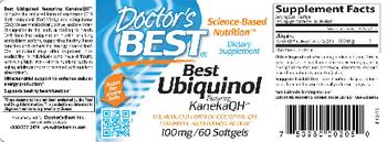 Doctor's Best Best Ubiquinol 100 mg - supplement