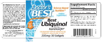Doctor's Best Best Ubiquinol Featuring Kaneka QH 200 mg - supplement