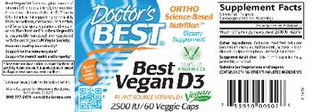 Doctor's Best Best Vegan D3 2500 IU - supplement
