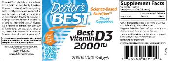 Doctor's Best Best Vitamin D3 2000 IU - supplement