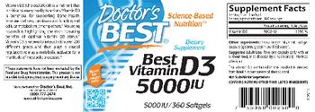 Doctor's Best Best Vitamin D3 5000 IU - supplement