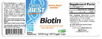 Doctor's Best Biotin 5000 mcg - supplement