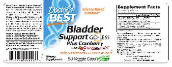 Doctor's Best Bladder Support Go-Less plus Cranberry with Cranberex - supplement