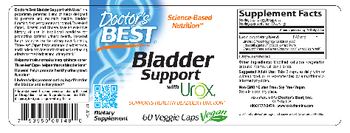 Doctor's Best Bladder Support With Urox - supplement