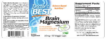 Doctor's Best Brain Magnesium with Magtein 50 mg - supplement