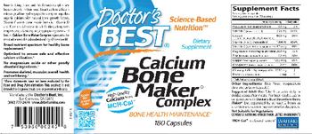 Doctor's Best Calcium Bone Maker Complex - supplement