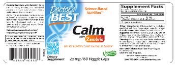 Doctor's Best Calm With Zembrin 25 mg - supplement