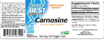 Doctor's Best Carnosine 500 mg - supplement