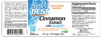 Doctor's Best Cinnamon Extract With Cinnulin PF 125 mg - supplement