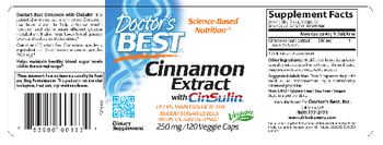 Doctor's Best Cinnamon Extract With CinSulin 250 mg - supplement