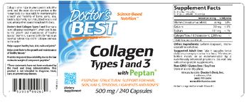Doctor's Best Collagen Types 1 And 3 With Peptan 500 mg - supplement