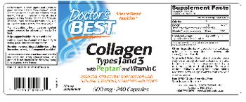 Doctor's Best Collagen Types 1 and 3 with Peptan and Vitamin C 500 mg - supplement