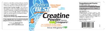 Doctor's Best Creatine Powder - supplement