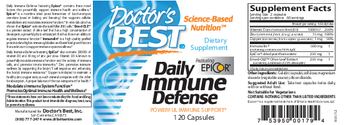 Doctor's Best Daily Immune Defense - supplement