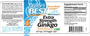 Doctor's Best Extra Strength Ginkgo 120 mg - supplement