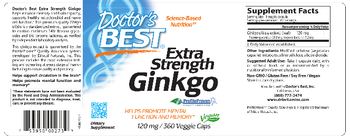Doctor's Best Extra Strength Ginkgo 120 mg - supplement