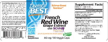 Doctor's Best French Red Wine Grape Extract - 