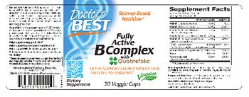Doctor's Best Fully Active B Complex with Quatrefolic - supplement