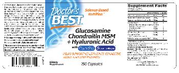 Doctor's Best Glucosamine Chondroitin MSM + Hyaluronic Acid - supplement