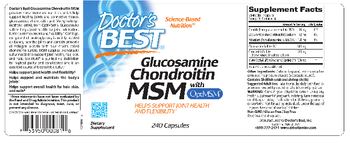 Doctor's Best Glucosamine Chondroitin MSM with OptiMSM - supplement
