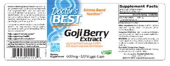 Doctor's Best Goji Berry Extract 600 mg - supplement